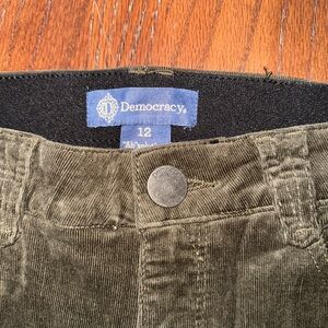 Democracy Olive Corduroy Pants